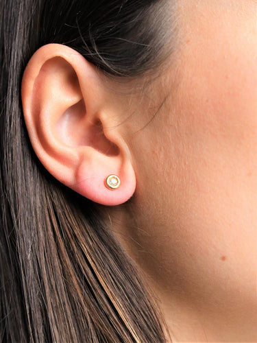 Boucles d'oreilles Boucles d'oreilles Puces Or jaune Diamant 58 Facettes 2294370CN