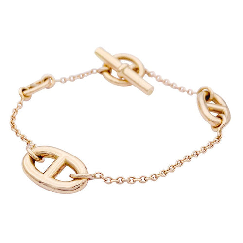 Bracelet Bracelet Hermès, "Frandole", or rose. 58 Facettes 32781