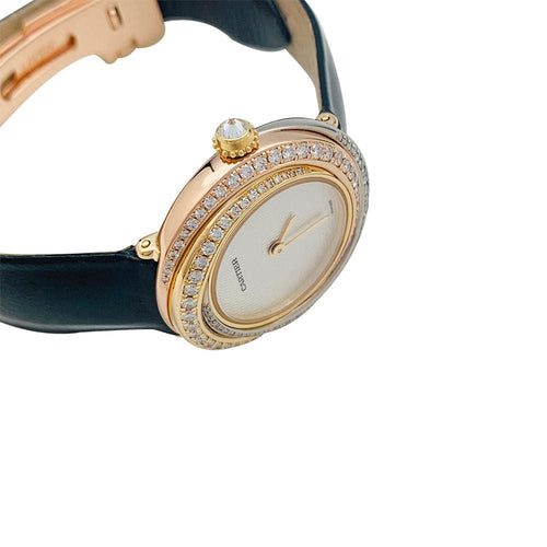 Montre Montre Cartier "Trinity", 3 ors, diamants, cuir. 58 Facettes 31238