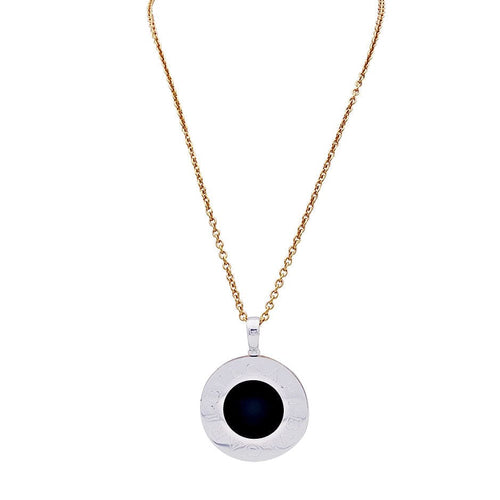 Collier Collier Bulgari "Bulgari Bulgari" or jaune, acier, onyx. 58 Facettes 33498