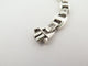Bracelet vintage bracelet HERMES cassiopee 19 cm argent 925 & saphir blanc 58 Facettes 253329