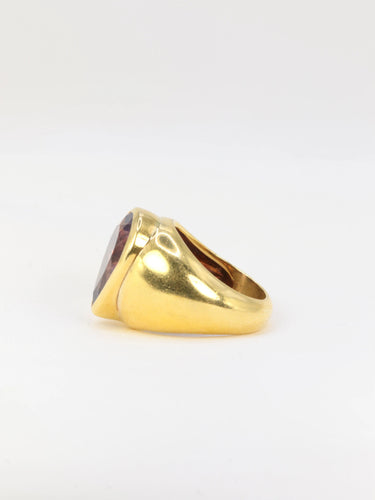 Bague Bague or jaune et améthyste poire 58 Facettes 408