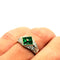 Bague 50 Bague Art Déco diamants et émeraudes 58 Facettes 3712