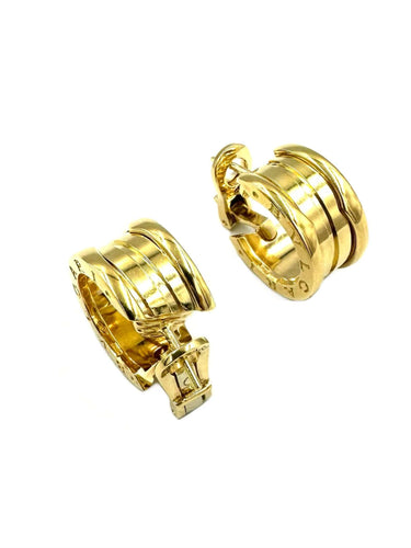 Boucles d'oreilles BVLGARI. Collection BZero1, boucles d’oreilles or jaune 18K 58 Facettes