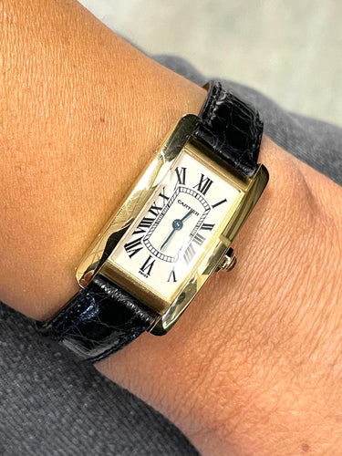 Montre Montre Cartier femme Tank Américaine 58 Facettes