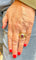 Bague Bague vintage en or jaune, rubis cabochon et diamants 58 Facettes