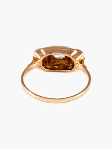 Bague 56 Bague Tank Or et Platine 58 Facettes
