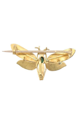 Broche BROCHE LIBELLULE ANCIENNE ÉMERAUDE 58 Facettes 070151
