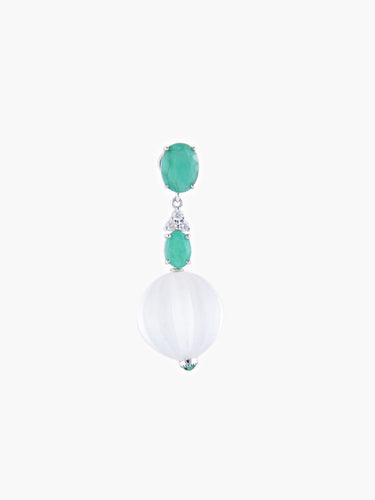 Boucles d'oreilles Boucles d'oreilles Emeraudes Diamants Cristal de Roche 58 Facettes