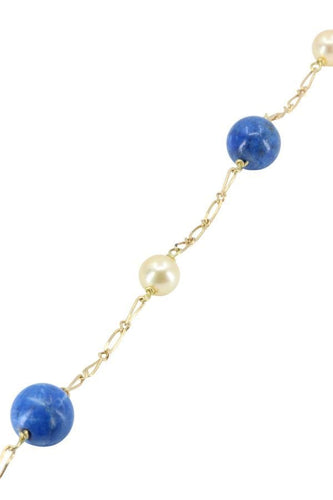 Bracelet BRACELET PERLES ET LAPIS LAZULI 58 Facettes 039011