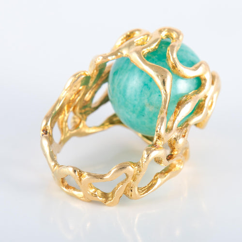 Bague 52 Bague Gilbert Albert Or jaune 8 billes interchangeables 58 Facettes