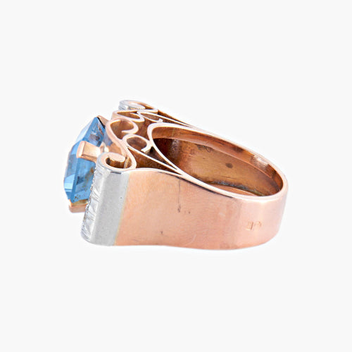 Bague 55 Bague Tank spinelle Verneuil et diamants 58 Facettes 455