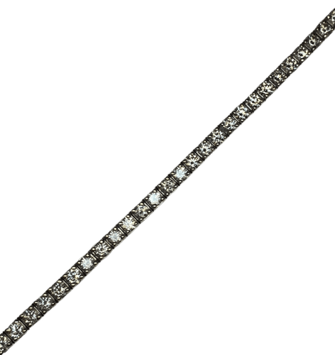 Bracelet BRACELET TENNIS OR BLANC DIAMANTS 5CTS 58 Facettes