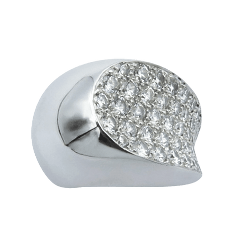 Bague Bague FRED "Candy" or gris & diamants 58 Facettes
