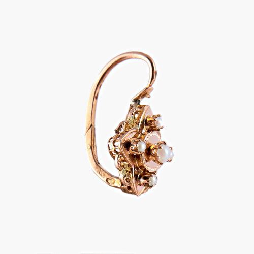 Boucles d'oreilles Boucles d’oreilles anciennes perles fines 58 Facettes