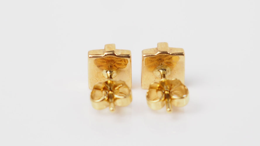 Boucles d'oreilles CLOZEAU - Boucles d'oreilles Or Résine Verte 58 Facettes clozeau