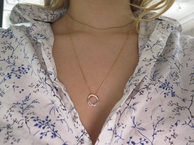 Collier collier pendentif POIRAY tresse pm diamants or 18k chaine 9k 58 Facettes 258175