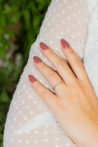 Bague 53 Bague Demi alliance Or jaune Diamant 58 Facettes 2742893CN