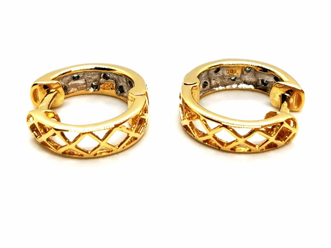 Boucles d'oreilles Boucles d'oreilles Créoles Or jaune Diamant 58 Facettes 1740874CN