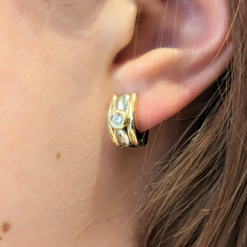 Boucles d'oreilles Boucles d'oreilles 2 ors et diamants 58 Facettes 28905