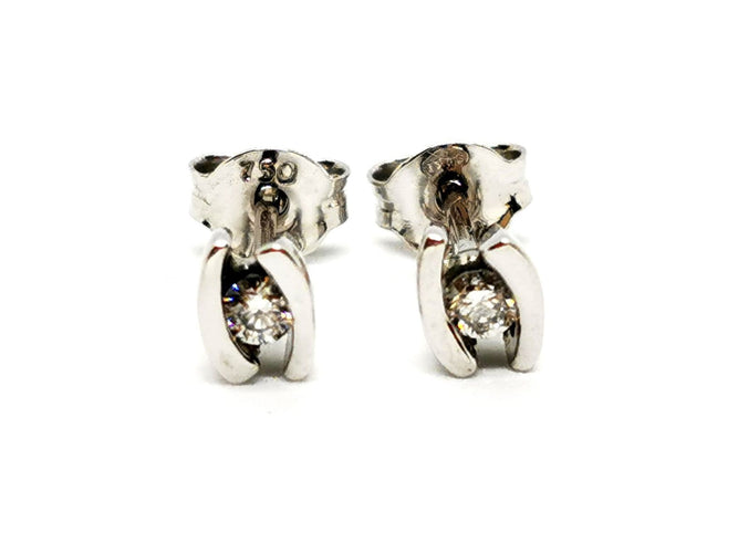 Boucles d'oreilles Boucles d'oreilles Puces Or blanc Diamant 58 Facettes 1238350CN