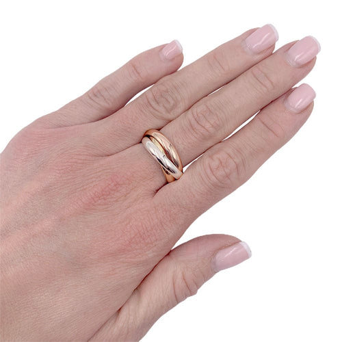 Bague 50 Bague Cartier, Trinity", trois ors. 58 Facettes 32779