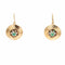 Boucles d'oreilles Dormeuses en or jaune et émeraudes 58 Facettes 19-628A