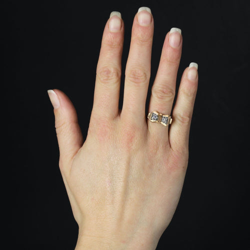 Bague 54 Bague ancienne noeud diamants 58 Facettes 23-170