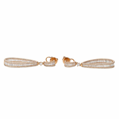 Boucles d'oreilles Boucles d'oreilles Pendantes Or rose Diamant 58 Facettes 2660051CN