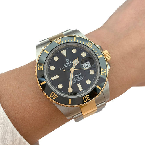 Montre Montre Rolex Submariner, or jaune et acier. 58 Facettes 301149
