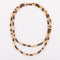Collier Sautoir en or jaune sablé et perle d'œil de tigre 58 Facettes