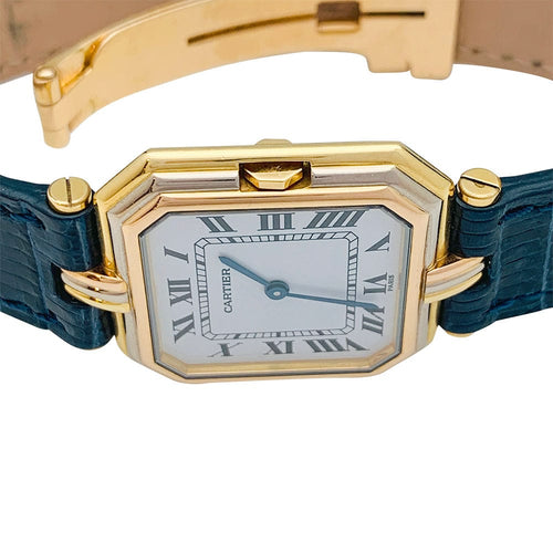 Montre Montre Cartier "Trinity" 3 ors, cuir. 58 Facettes 31520