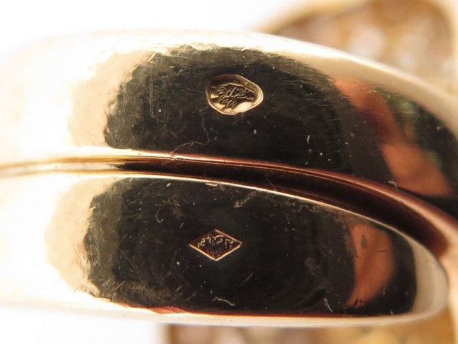 Bague 53 vintage bague CARTIER ying et yang pavage 160 diamants 5.25ct or 18k 58 Facettes 256021