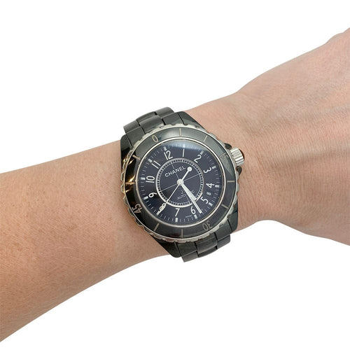 Montre Montre Chanel, "J12", céramique noire. 58 Facettes 31977