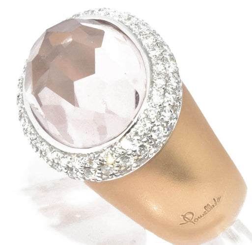 Bague Bague signée Pomellato or rose ornée d'une morganite facettée 58 Facettes