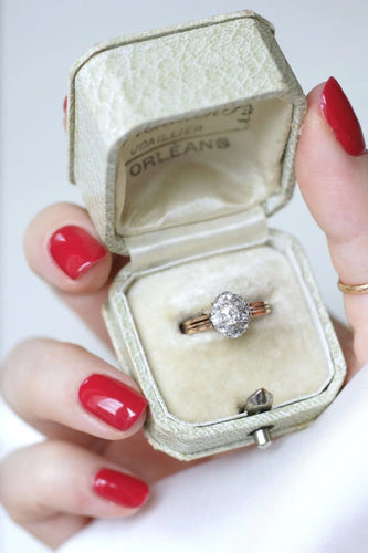 Bague Bague marguerite ancienne diamants 58 Facettes