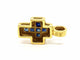 Pendentif Pendentif Croix Or jaune Saphir 58 Facettes 06569CD