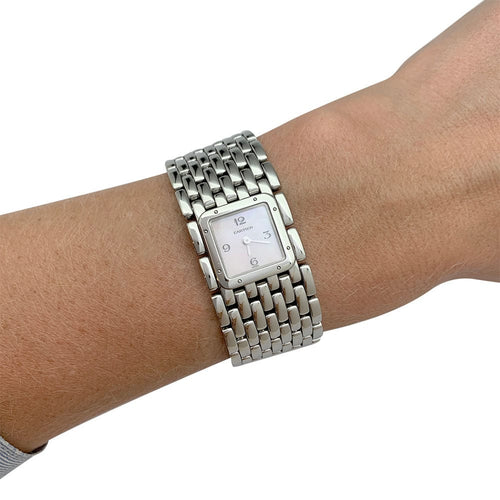 Montre Montre Cartier "Panthère ruban" en acier et nacre. 58 Facettes 31836