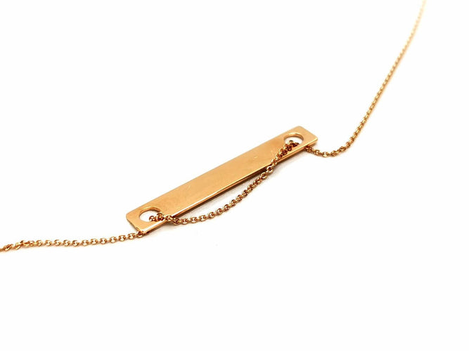 Collier Ginette NY Collier Baguette Or rose 58 Facettes 1964552CN