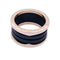 Bague 57 Bague Bulgari, "B.Zero1", or rose et céramique. 58 Facettes 33292
