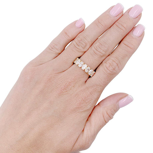 Bague 56 Alliance tour complet or jaune, diamants. 58 Facettes 32326