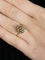 Bague Or Jaune / 52 BAGUE "FLEUR" OR & oxydes de zirconium 58 Facettes BO/220004 STA