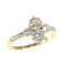 Bague 56 Charm Art Déco de Bague Vintage : platine, or jaune et diamants 58 Facettes 23360-0335