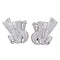 Boucles d'oreilles Boucles d'oreilles vintage, or blanc, platine, diamants. 58 Facettes 32346