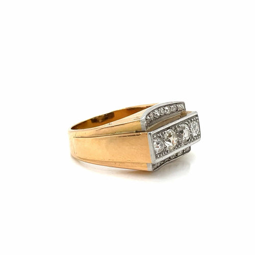 Bague 63 Bague Cocktail Art Déco Diamants 58 Facettes
