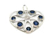Collier Pendentif Coeur Or blanc Saphir 58 Facettes 1599641CN