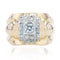 Bague 54 Bague tank diamants chevalière 58 Facettes 22-023