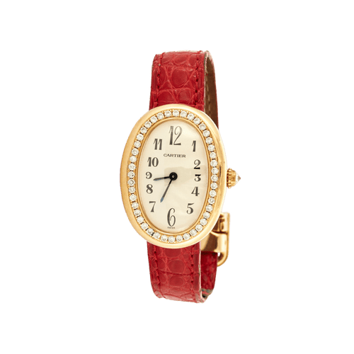 Montre CARTIER - Baignoire Or Jaune et diamants 58 Facettes