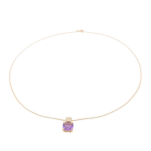 Collier Isabelle Langlois Collier Pendentif Pavé de Paris Or rose Améthyste 58 Facettes 2555962CN