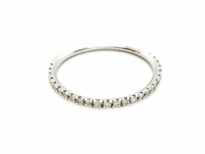 Bague 54 Bague Alliance Or blanc Diamant 58 Facettes 578786RV